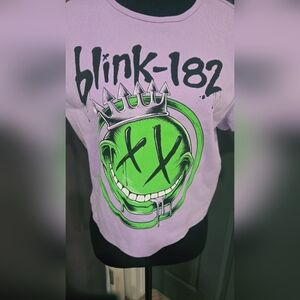 Blink-182 Purple Graphic Crop Top Band Tee